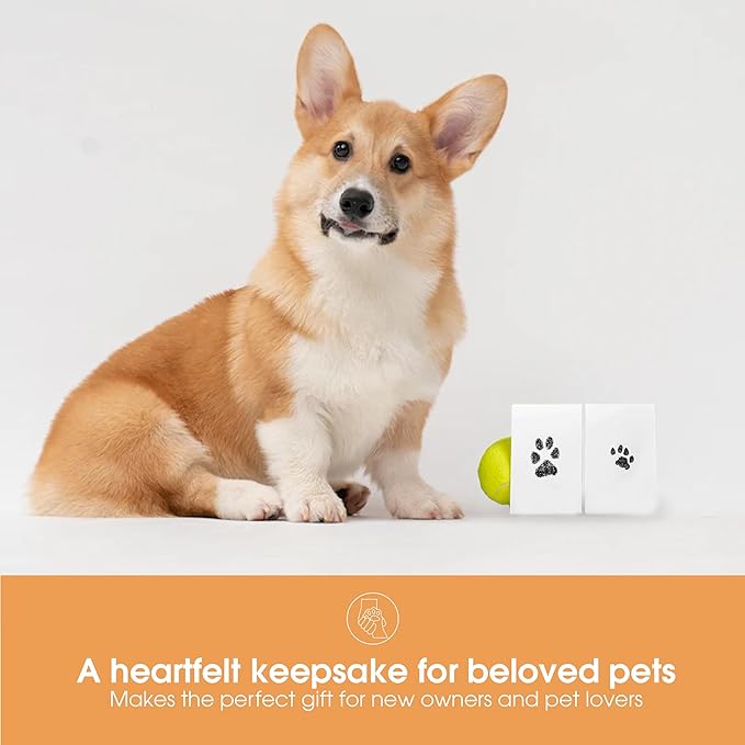 Pearhead Paw Print Clean Touch Ink Pad Kit for Dogs and Cats,Pet Owner Keepsake,DIY Inkless Paw and Nose Print Impression Set,Small/Medium,(Pack of 2)