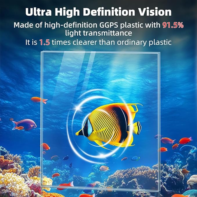 Small Fish Tank Ultra-Clear 1.6 Gallon Aquarium Starter Kits with LED Lighting and Filter System Beginner-Friendly Mini Betta Aquarium for Small Fish Shrimp Desktop Room Decoration