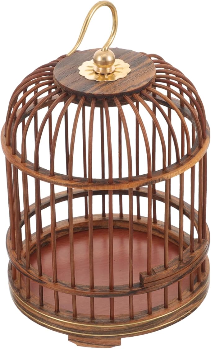 Pet Cage Wooden Decor Wood Decor Hamster Cage Metal Birds Hanging for Bird en Nest Advanced ations Vintage Retro