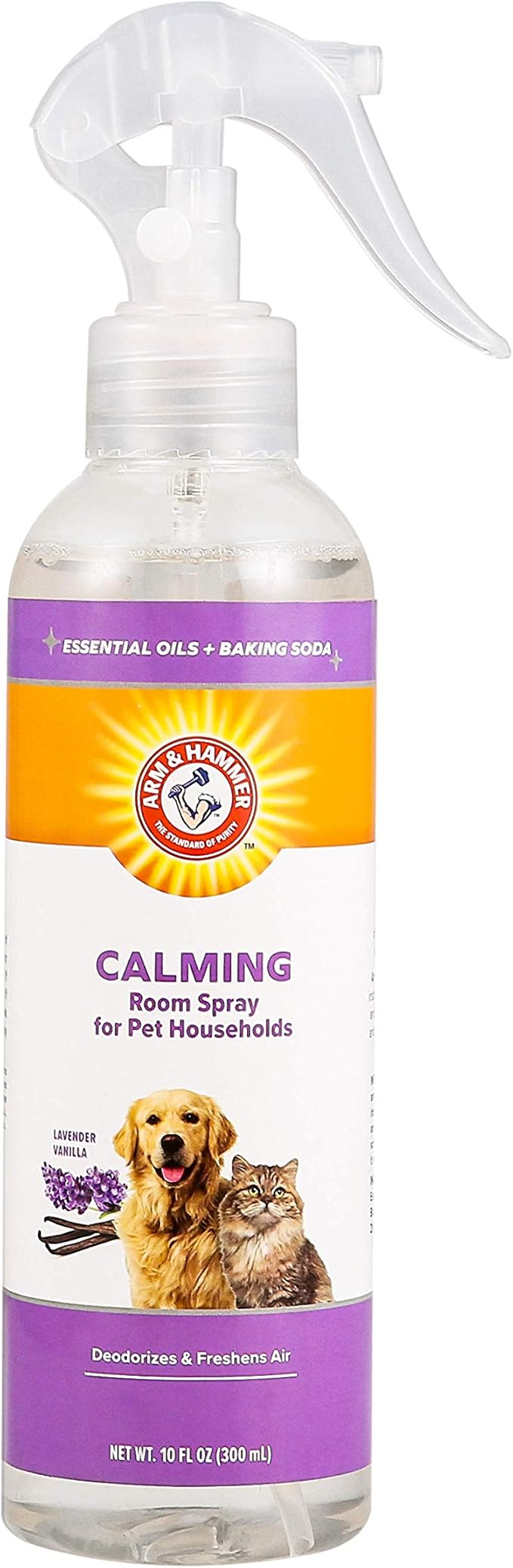 Arm & Hammer for Pets Air Care Calming Room Spray for Pet Odor Elimination, Lavender Vanilla Scent - Air Freshener Pet Deodorizer Spray with Baking Soda for Households, 10 Fl Oz