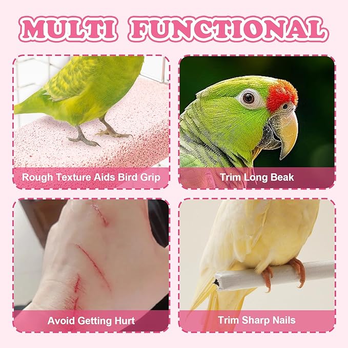 Bird Beak Grinding Stone, 3PCS Parrots Perch, Multiple Colors Platform, Nails Beak Trimmer for Bird Cage Accessories for Parrots Budgie Cockatiel Conure Lovebird Finch