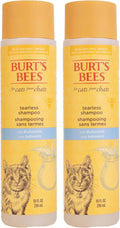 Burt's Bees for Pets Tearless Kitten Shampoo with Buttermilk and Honey, Gentle Cat Shampoo for Itchy Skin and Sensitive Coats, Easy Rinse Low Lather Formula, 99.3% Natural Origin, 10 Fl Oz - 2 Pack