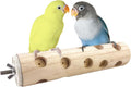Natural Bird Wooden Block Chewing Toy,Parakeet Toys, Bird Cage Accessories for Hamster Cockatiels Conures Budgie
