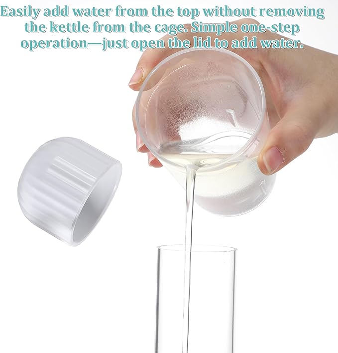 Bird Water Dispenser 7.4 Fl Oz No Mess Spring Valve Cage Water Drinker, 220ml Automatic Clear Parrot Bird Waters Feeder Birds Waters Bowl for Parakeets Cockatiels Budgies Lovebirds Cage Accessories