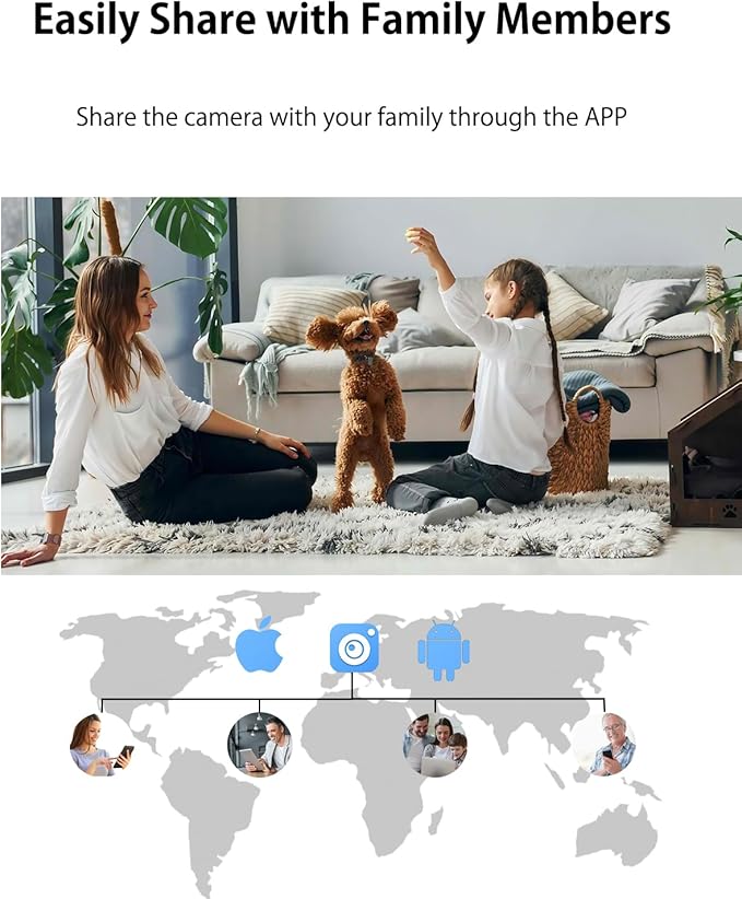 VIMTAG 5G Pet Camera Indoor with Phone APP, 4MP Dog Camera with Speaker, 360° Pan/Tilt Baby Monitor, Security Cameras for Home/Room/Nanny, Dual-Band WiFi, Motion Tracking, 2-Way Audio, Cloud & SD Card