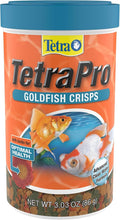Tetra TetraPro Goldfish Crisps Fish Food, enhanced with biotin for optimal health, 3.03 oz