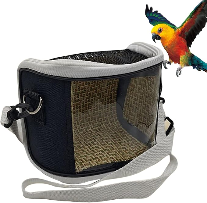 Bird Carrier - Lovebirds Outdoor Carrying Cage, Portable Parrot Travel Habitat with Ventilated Design, Secure Pet Transport Box | for Macaw Conure Budgies Vet Visit Short Trips Moving Homes