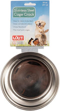 Lixit Quick Lock Cage Bowls for Small Animals and Birds. (20oz, Stainless) (Pack of 6)