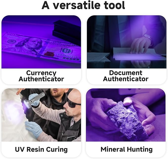 100 LED 395nm UV Flashlight Black Light, Portable Ultraviolet Torch for Pet Urine Detection, Stains, Scorpions, and Bed Bugs – High Power UV Lamp (Batteries Not Included)