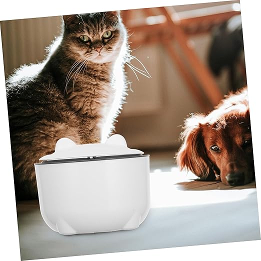 Sosoport Cartoon Style Cat Litter Trash Can Sealed Design One-Button Litter Box Lid Small Desk Waste Bin Pet Storage Container
