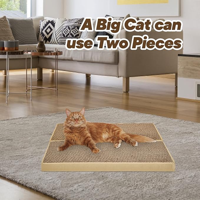 HappyFreeSX Splicing Cat Scratch Pad: Cat Scratchers for Indoor Cats, Cat Scratching Pad, Cat Scratcher Cardboard, Cat Scratching Pad, Premium Scratch from Cats, Double-Sided Design