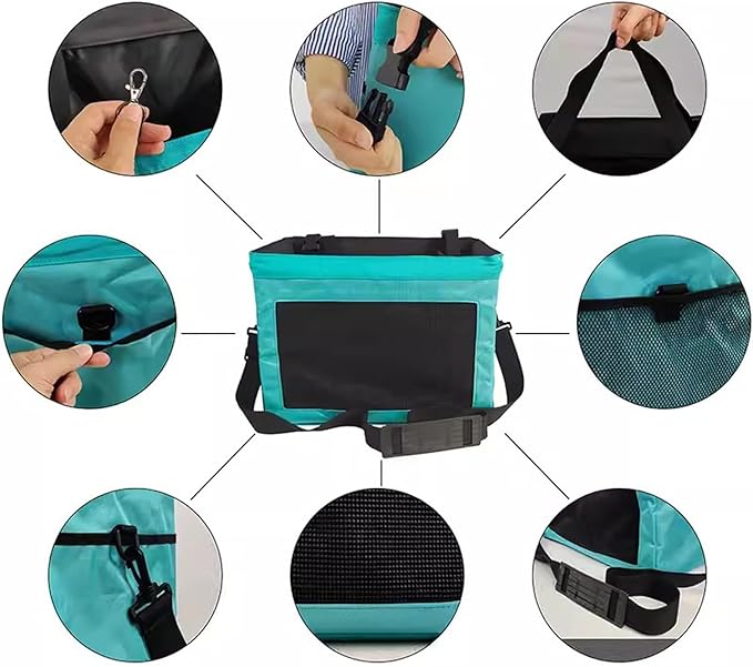 Bicycle Front Basket, Dog Car Seat with Safety Rope, Folding Detachable Quick Release Easy Install, for Pet, Shopping, Commuter, Camping and Outdoor(Color:Gris)