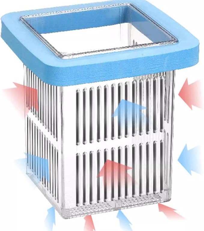 Aquarium Clear Breeding Box Double-Layer Hatchery Incubator for Fish Fry Shrimp Isolation & Spawning Adjustable Partition Fish Breeding Tanks