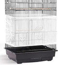 Adjustable Birdcage Seed Catcher Feather Catcher Bird Cage Cover Net Airy Soft Skirt Guard Birdcage Nylon Mesh Netting for Parrot Macaw Parakeet Round Square Cage (118 x 16 Inch, White)
