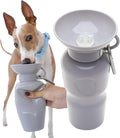 Springer Dog Water Bottle | Portable Travel Water Bottle Dispenser for Dogs - As Seen on Shark Tank | Patented, Leak-Proof Bottles Fill Bowl with Water - Ideal for Walking | BPA-Free 22oz Gray