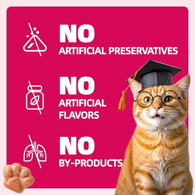 Wellix 13.05oz Urinary Tract Health Cat Treats for Indoor Cats - Cranberry&D-Mannose for UT,Kidney,Bladder Support - Chicken Formula Crunchy Kitten Training Snacks Chews