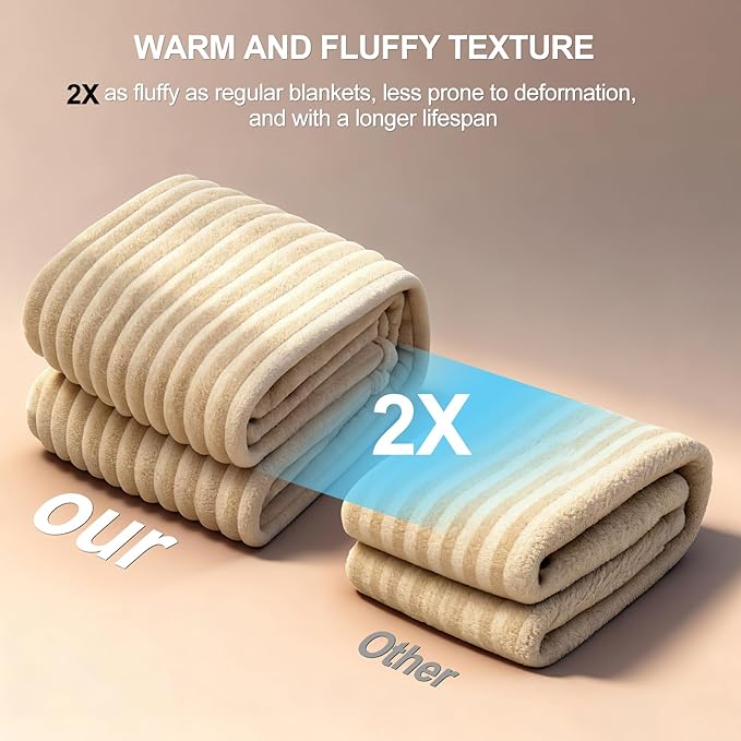 Waterproof Dog Blanket for Large Dogs, Washable Soft Puppy Cat Blanket Flannel Cotton Velour for Sofa Couch Protector, Comfort & Security Reversible Bed Protection for Pet, 40"X50", Khaki