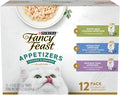 Fancy Feast Lickable Appetizers Grain Free Wet Cat Food Variety Pack - (2 Packs of 12) 1.1 oz. Trays
