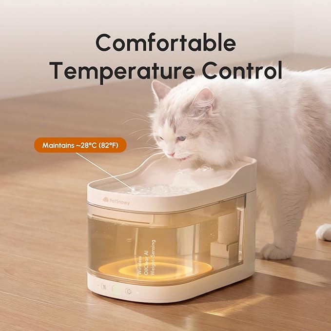 PetSnowy OilClear A.I Series Wireless Weight-Sensing Pet Fountain