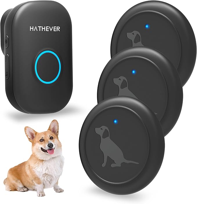 Wireless Dog Doorbell for Potty Training, Doggie Door Bell Operating at 1000 Feet with IP65 Waterproof Touch Button, 32 Melodies & 4 Notification Modes