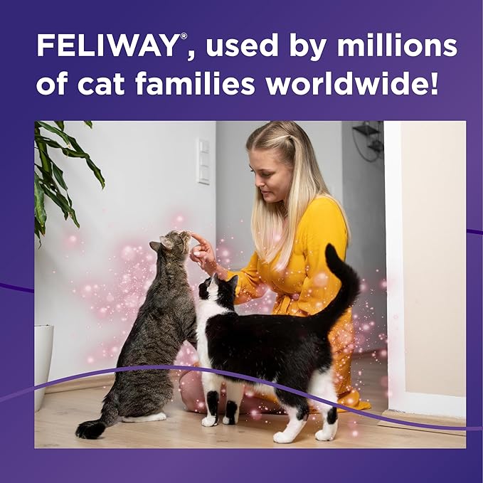 FELIWAY® MultiCat 6 x 30 Day Cat Calming Refills for Pheromone Diffuser, 6 x 48ml Value Pack- Helps Reduce Conflicts and Signs of Tension in Multi-Cat Households