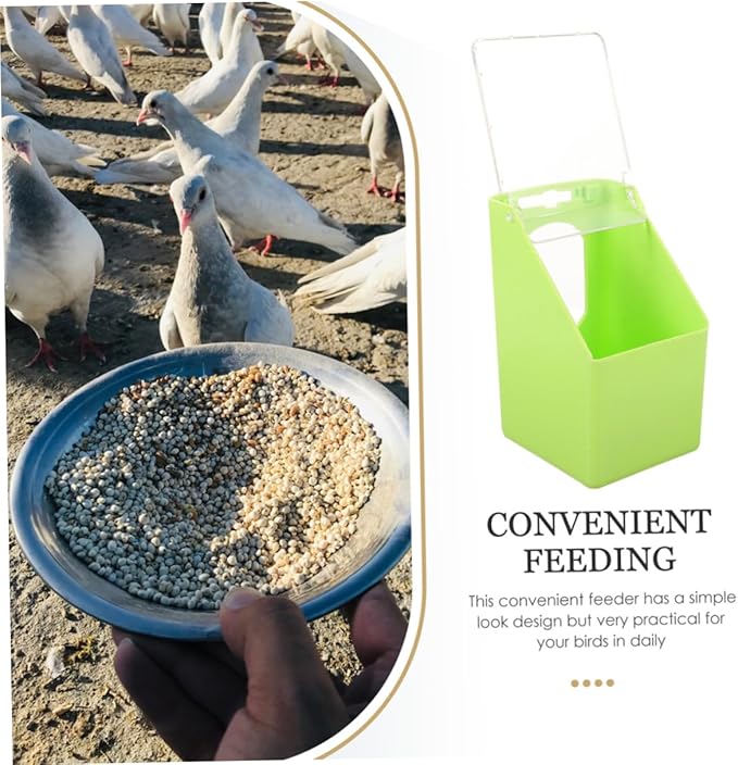BESPORTBLE 4pcs Pigeon Feeder Bird Cage Feeder Watering Supplies Parrot Feeding Box