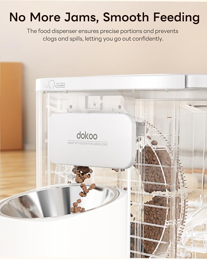 15L Automatic Dog Feeder for Large Breed, 2026 Vacuum-Sealed Storage Airtight 100% Freshness Timed Auto Dog Food Dispenser, Anti-Blockage, Support up to 0.86in Dry Pet Food, Stainless Steel Bowl