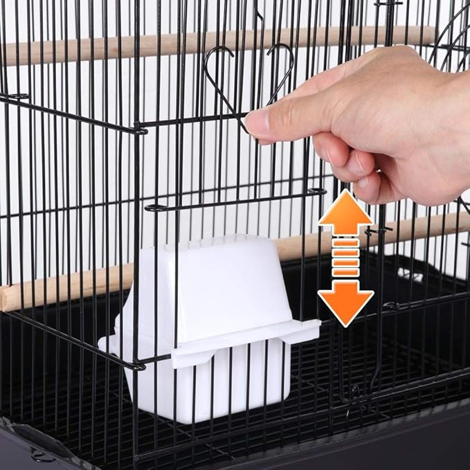 Topeakmart Medium Parakeet Bird Cage for 3 Birds with Wooden Perches and Detachable Stand