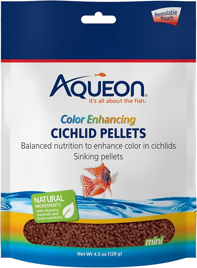 Aqueon Cichlid Food Color Enhancing 4.5 Ounces Color