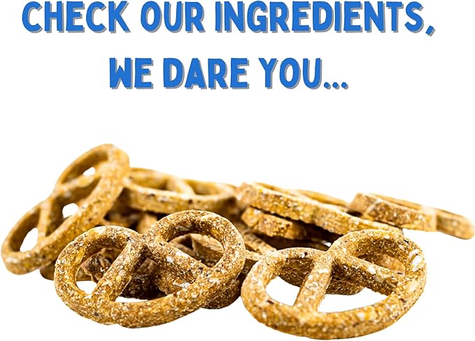 Winnie Lou Organic Dog Treats – Natural Biscuits, USA Made, Organic Ingredients, Clean, sensative Stomach, Small Breed, Large Breed, high Protein, Hypoallergenic, Peanut Butter Pretzels (Pack of 2)
