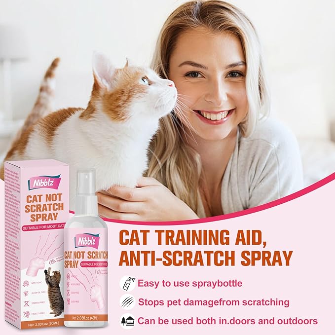 2-Pack Cat Deterrent Spray, Natural Cat Repellent Spray for Indoor and Outdoor Use, Scratch Deterrent for Furniture, Urine Marking & Plants, Training Aid to Help Discourage Scratching & Marking