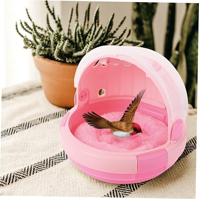 Small Bird Travel Cage Parrot Carrier Easy to Carry Bird Carrier Pad Safe