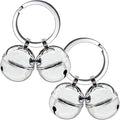4 Cat Bells, Copper Bell for Dog and Cat Collar, Pet Tracker Training Bells for Small Medium Large Dogs(Silver)