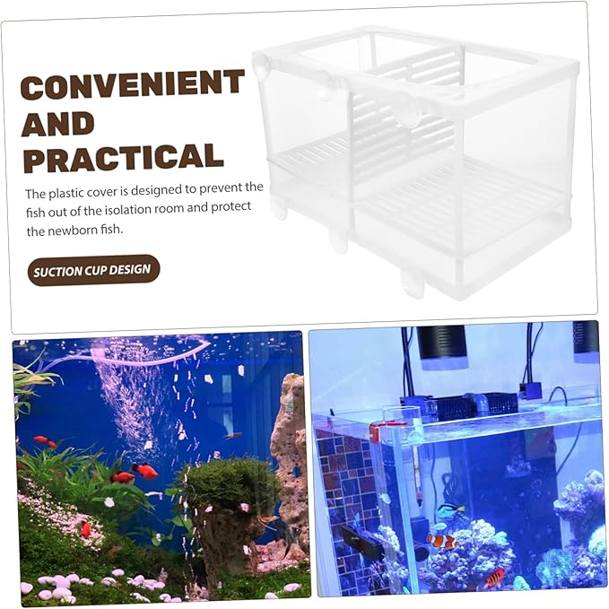 TOYANDONA 2pcs Fish Box Aquarium Incubator Fish Tank Breeding Isolation Box Divider Aquarium Style