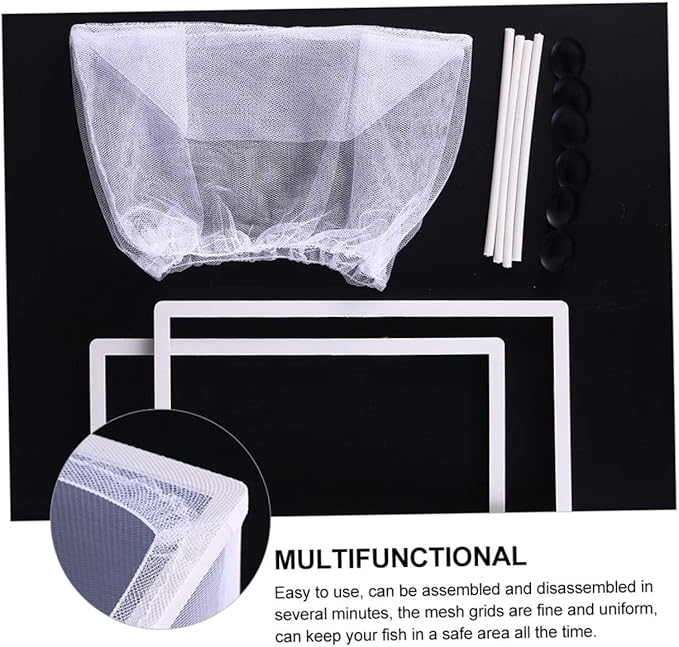 BESPORTBLE 3pcs Large Fish Tank Isolation Box Net for Fish Breeding Incubator Hatchery