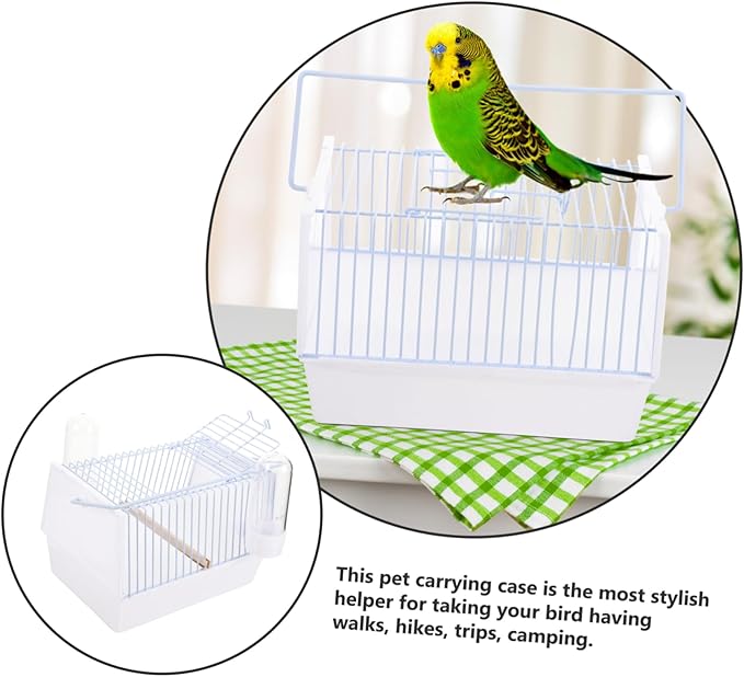 BESPORTBLE 1Set Portable Bird Carrier Pet Bird Cage for Travel for Outing with Parrots and Birds Lightweight Design Compact Outdoor Bird Cage