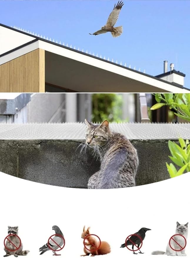 10 Pack Cat Repellent Mats for Outdoor Indoor Use - 16"x13.3" Paws Safe Pet Deterrent Mat with Soft Spikes, Keep Cats&Dogs Away from Furniture, Gardens, Beds, Countertops