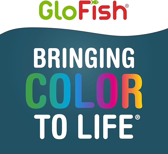 GloFish Aquarium Starter Kit, 6.6 Gallon Fish Tank, Includes Blue & White LED Lights, Tetra Whisper Bio-Bag Filter & Thermometer
