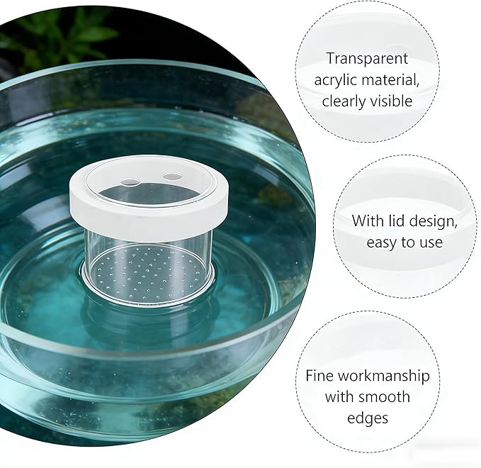 Baby Fish Separator for Aquarium, Acrylic Breeder Box Floating or Fixed, Multi-Purpose Hatchery Isolation Tank for Breeding, Quarantine and Acclimation