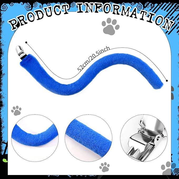 Blue Cat Costume Set Including Cat Ears Headband Yellow T-shirt Glasses for World Book Day Cosplay Party Supplies