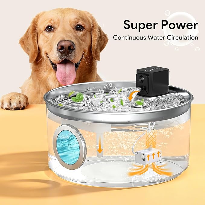 Wireless Dog Water Fountain Pump (ONLY Include Water Pump)