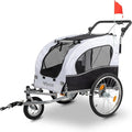PEXMOR 2-in-1 Dog Bike Trailer, Pet Stroller Bike Trailer for Dogs w/Universal Hitch, Dog Cart for Bicycle Wagon Cargo Carrier w/Shock Absorber & Universal Wheel