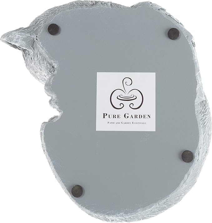 Cat Memorial Stone - Peaceful Sleeping Kitten Angel Statue for Garden, Remembrance, Grave Marker, and Loss - Pet Sympathy Gift by Pure Garden (Gray)