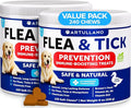 Flea and Tick Prevention for Dogs Chewables - Made in USA - Natural Flea and Tick Supplement for Dogs - 240 Immune Support Chews (2 Pack) - Vitamins B1, B6, B12 - All Breeds and Ages