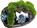 Betta Broken Barrel Decor Fish Tank Accessories, Resin Fish Hide Cave Aquarium Decoration Fish Tank Toys Hole Accessories (Small)