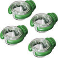 4 Pieces Bird Water Dispenser Decoration for Outside Sturdy Yard Transparent Multifunctional Professional Food Bowl Accessory, Green