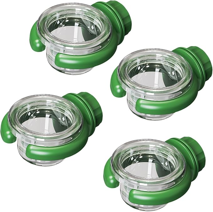 4 Pieces Bird Water Dispenser Decoration for Outside Sturdy Yard Transparent Multifunctional Professional Food Bowl Accessory, Green
