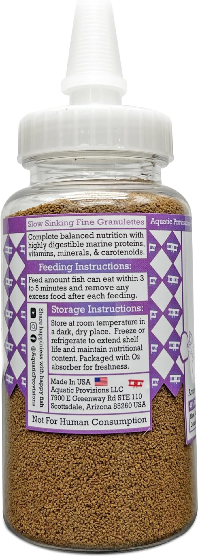 Guppy Granulettes Fish Food 3.17 oz, for Guppies and Livebearer Freshwater Aquarium Species