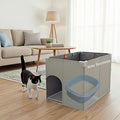 Dog Proof Cat Litter Box Enclosure, Open Top High Side, Less-Mess Extra Large Water Resistance Splash Guard for Pet Litter Pan, Scratch Proof Cover for Cat Litter Boxes