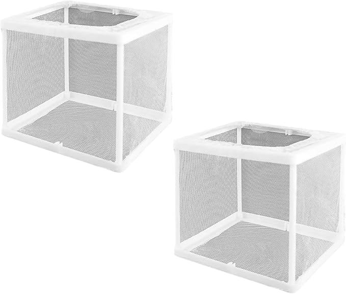 2Pcs Aquariums Breeding Tanks with Secure Suction Cup Baby Fish Insulated Net for Fry and Shrimp Spawning Hatching Spawning Box for Aquariums Baby Fish